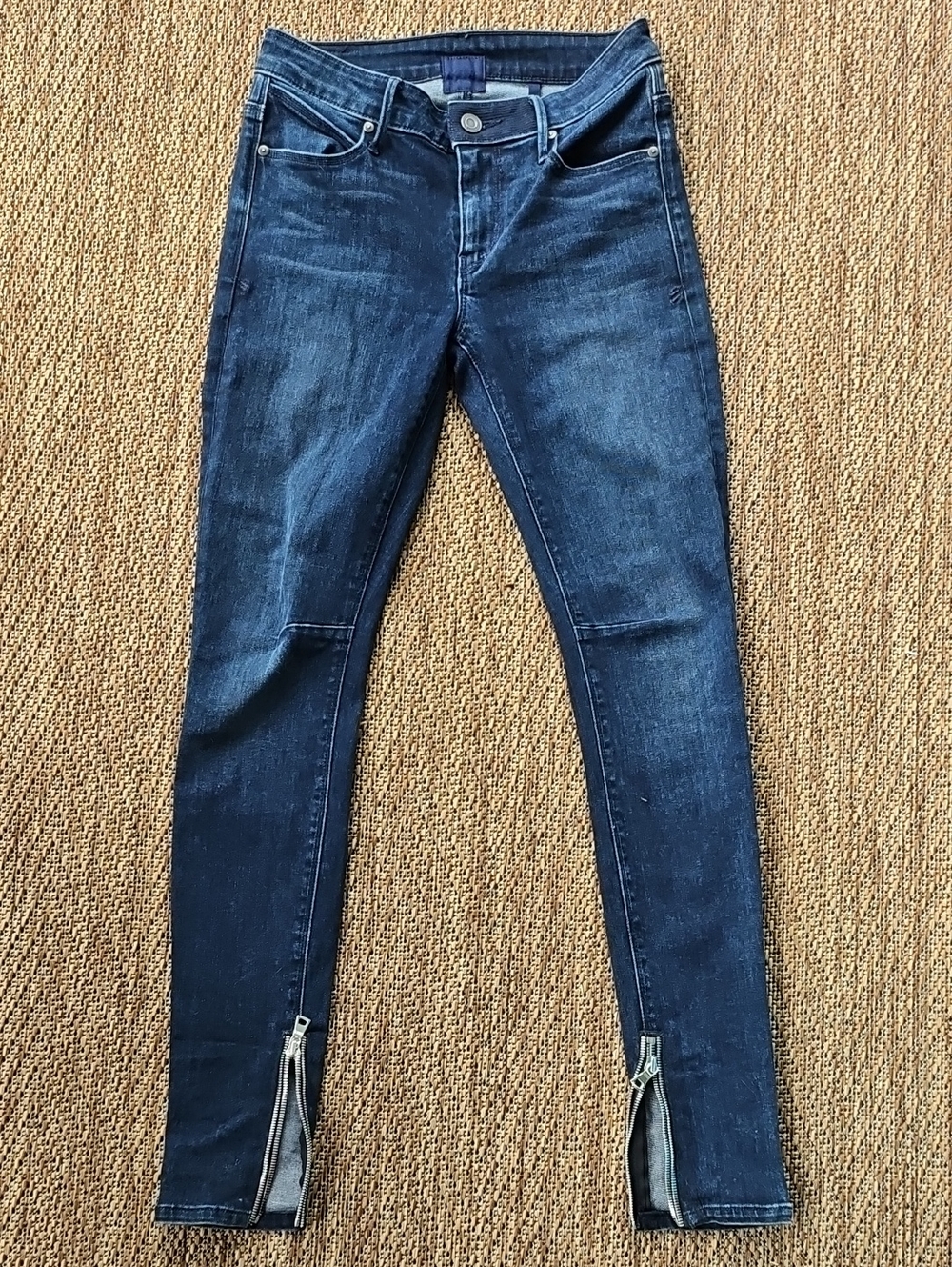 RtA Dark Blue Skinny Jeans with Ankle Zips